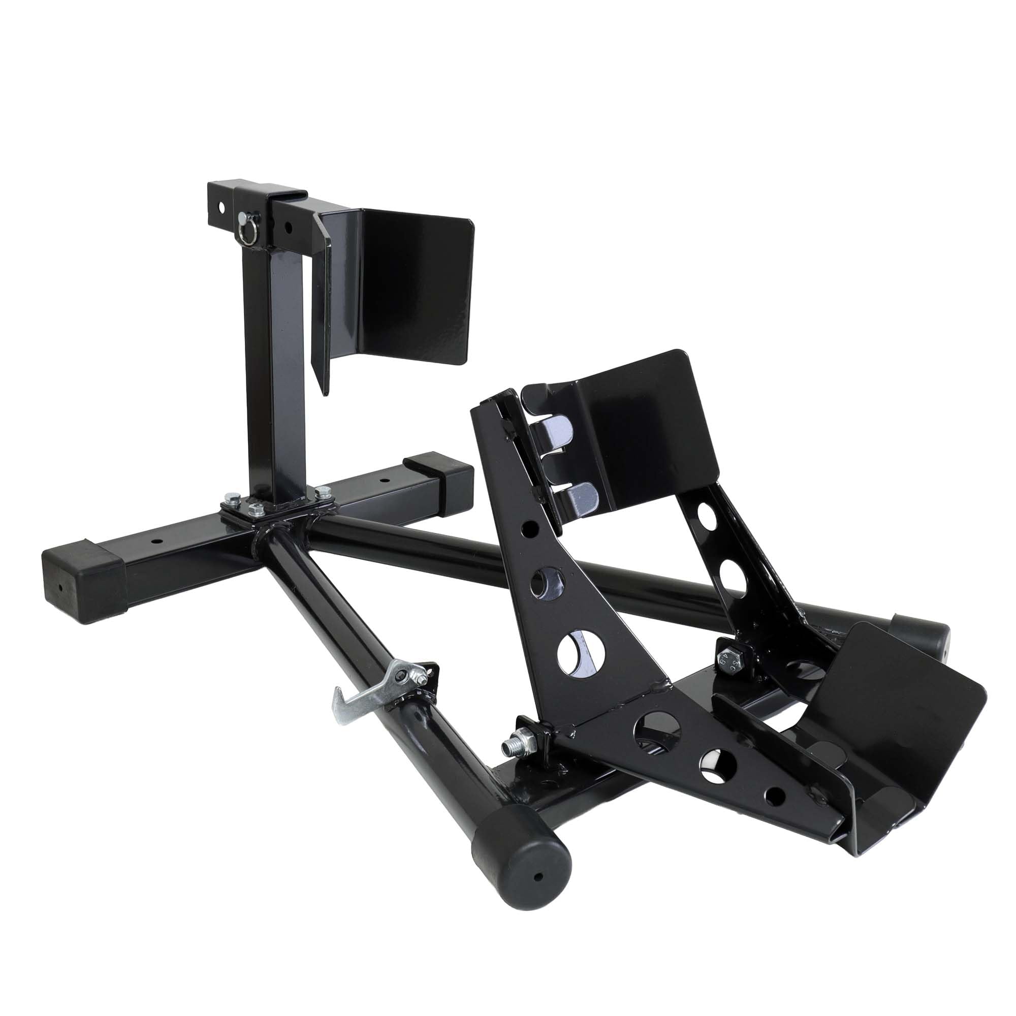 The Drive Motorradständer 16"-19" Zoll | Verstellbarer Motorradhalterung | schwarz pulverbeschichtet | Reifenbreite 80 bis 130mm | Motorrad-Wippe | Universal
