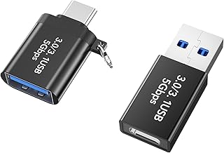 USB C to USB Adapter,Type C to USB Adapter [2 Pack] 3.0 USB Type C Male to USB Female, USB C Female to USB Male Adapter OTG Converter
