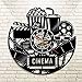 Płyta winylowa zegar ścienny kino płyta winylowa zegar ścienny nowoczesny design zegarek film zegar ścienny zegar czasowy dla miłośnika filmów prezent kreatywny dekoracyjny płyta winylowa zegar ścienny 30 cm