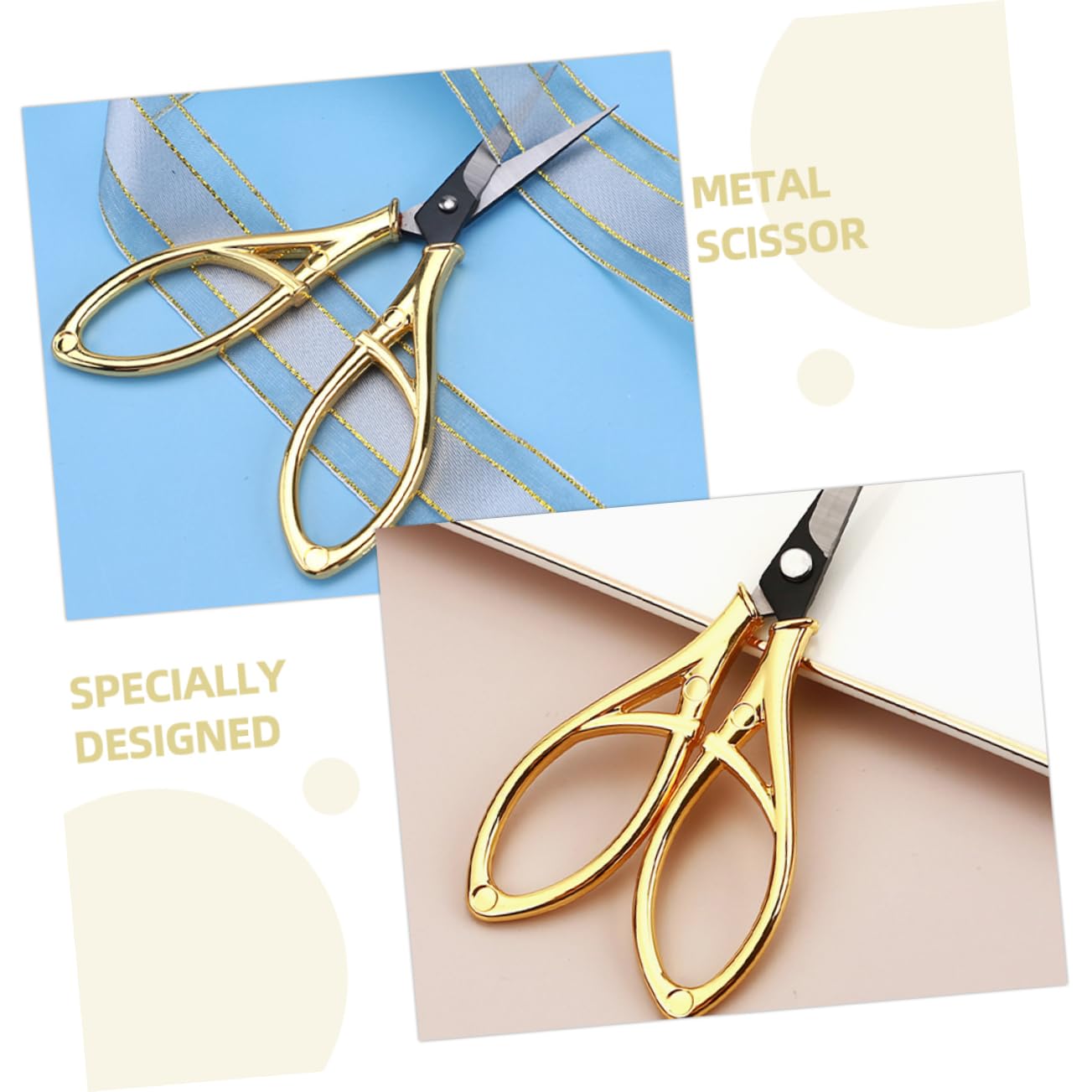 VILLCASE 4 Pezzi forbici da ricamo cucito forbici di dettaglio cucire ago da ricamo embroidery taglierina per tessuti tessuto utensili da taglio artigianali applique Metallo