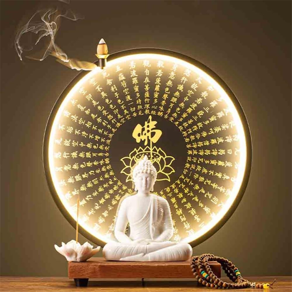 Figurki Feng Shui, Czysta biała mała statua Buddy ozdoba ceramiczna pulpit salon biuro Feng Shui dekoracja rzeźba ozdoby