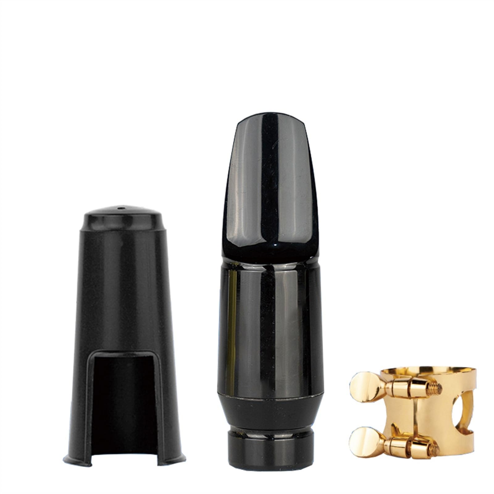 Części do Saksofonu Instrumentów Zestaw Ustników Do Saksofonu Altowego/tenorowego/wysokotonowego Bakelitowego 4C Z Metalowym Klipsem I Plastikową Nasadką Ustnika (Color : Tenor)