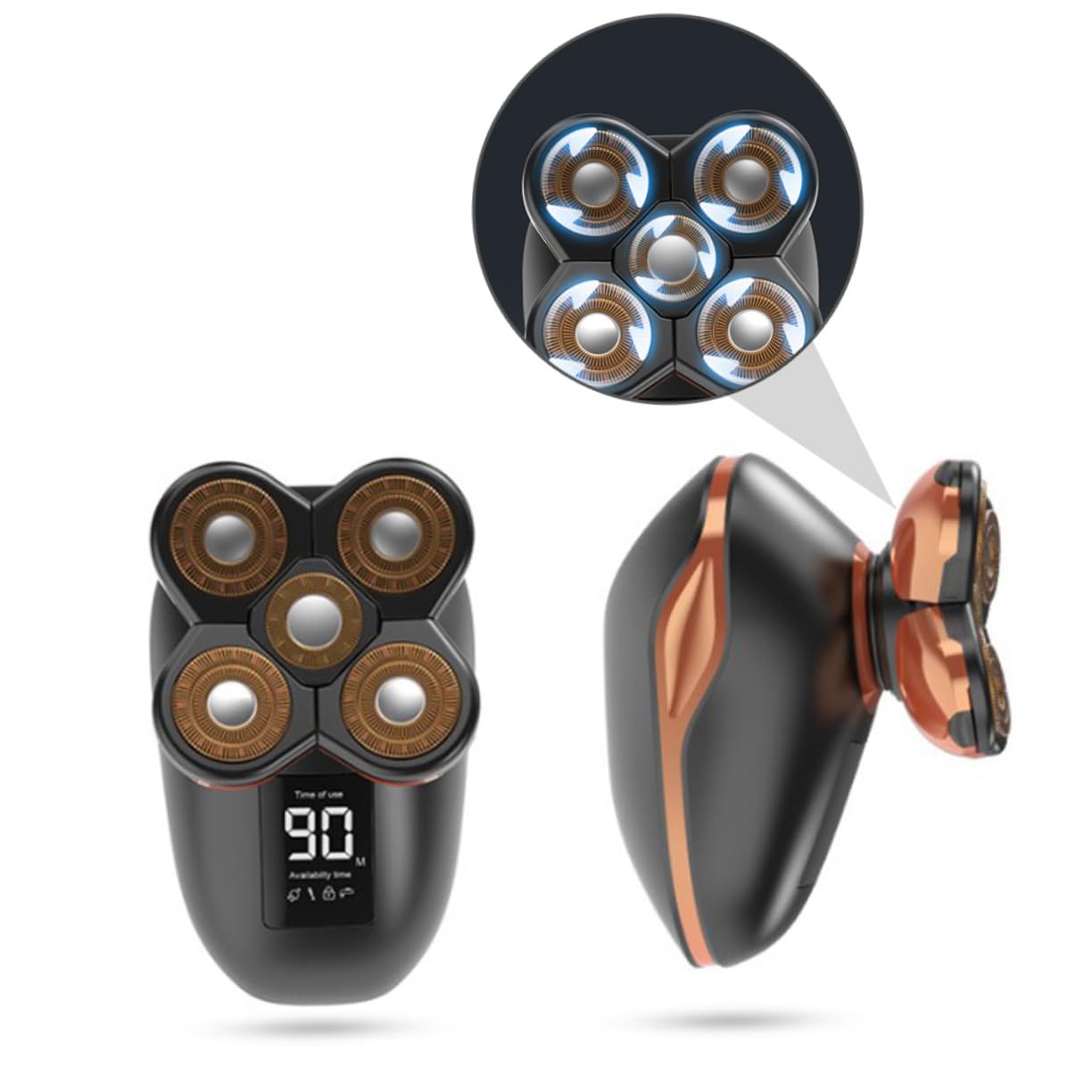 Ipetboom Afeitadora Cabeza Hombre Maquinilla De Afeitar Hombre Carga Cortadora Eléctrica Herramientas Recorte Diseño Innovador Material Duradero Diario
