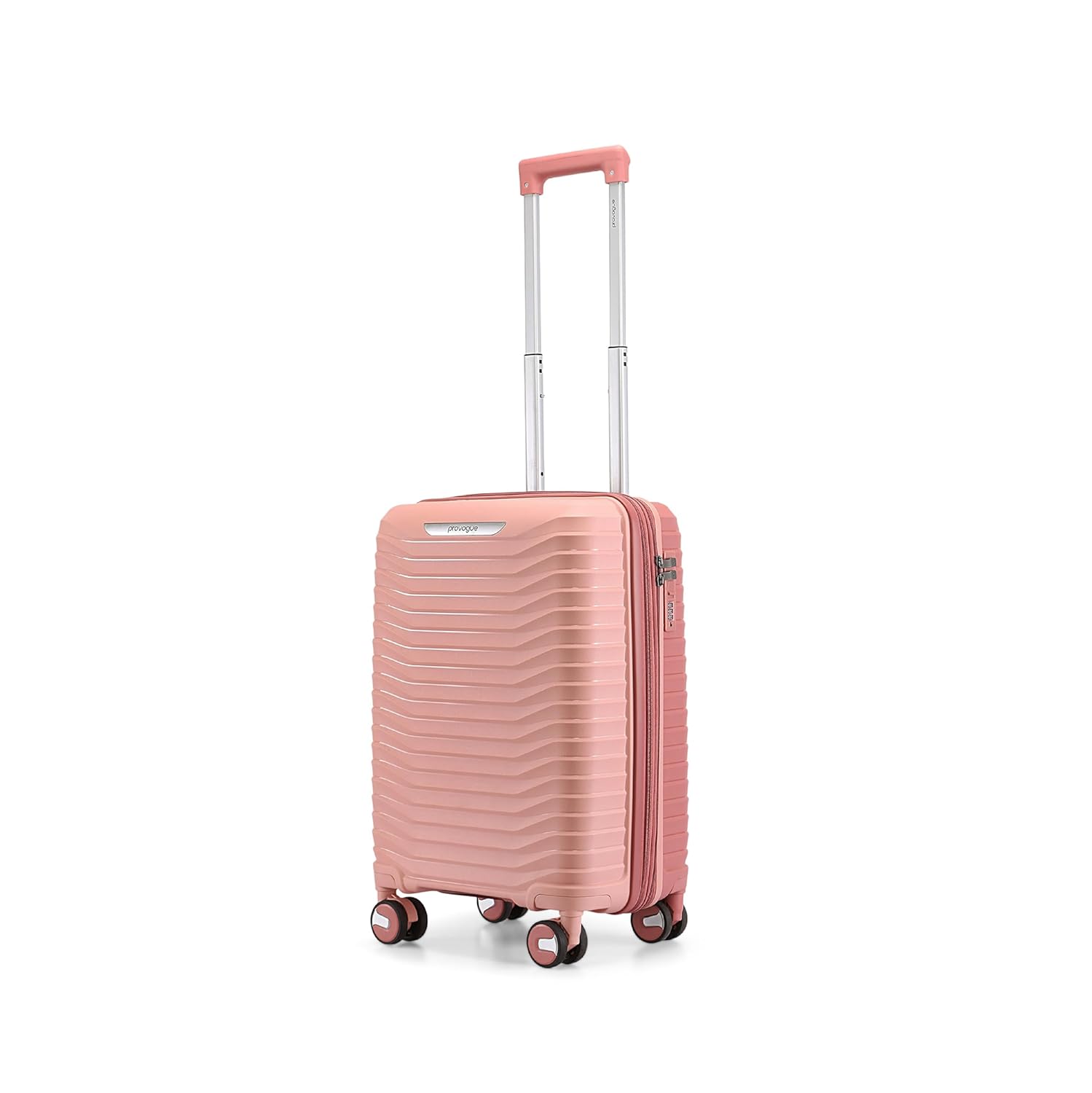 Provogue Coral Hard-Sided PP 55cm Suitcase/Cabin Trolley Bag Small | Expandable Space with 8 Wheels Trolley Bag for Travel | Light Weight with Combination Lock | 5 Years Warranty (Tea Rose/Redwood) Provogue Coral Hard-Sided PP 55cm Suitcase/Cabin Trolley Bag Small | Expandable Space with 8 Wheels Trolley Bag for Travel | Light Weight with Combination Lock | 5 Years Warranty (Tea Rose/Redwood)