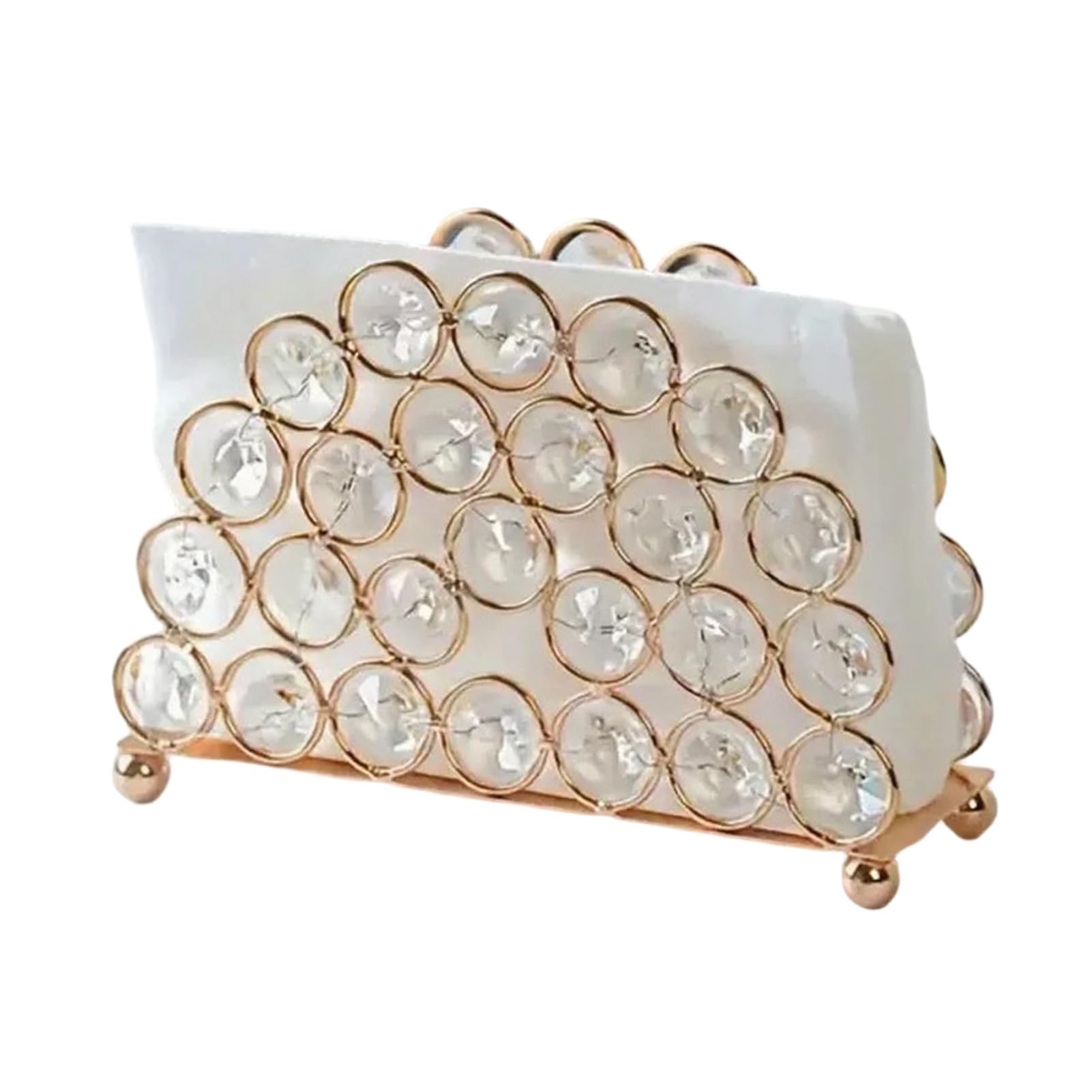 Glifora Crystal Napkin Holder - Stable Vertical Storage Napkin Stand with Anti-Slip Feet, Durable Rust-Proof Tissue Dispenser for Home and Restaurant