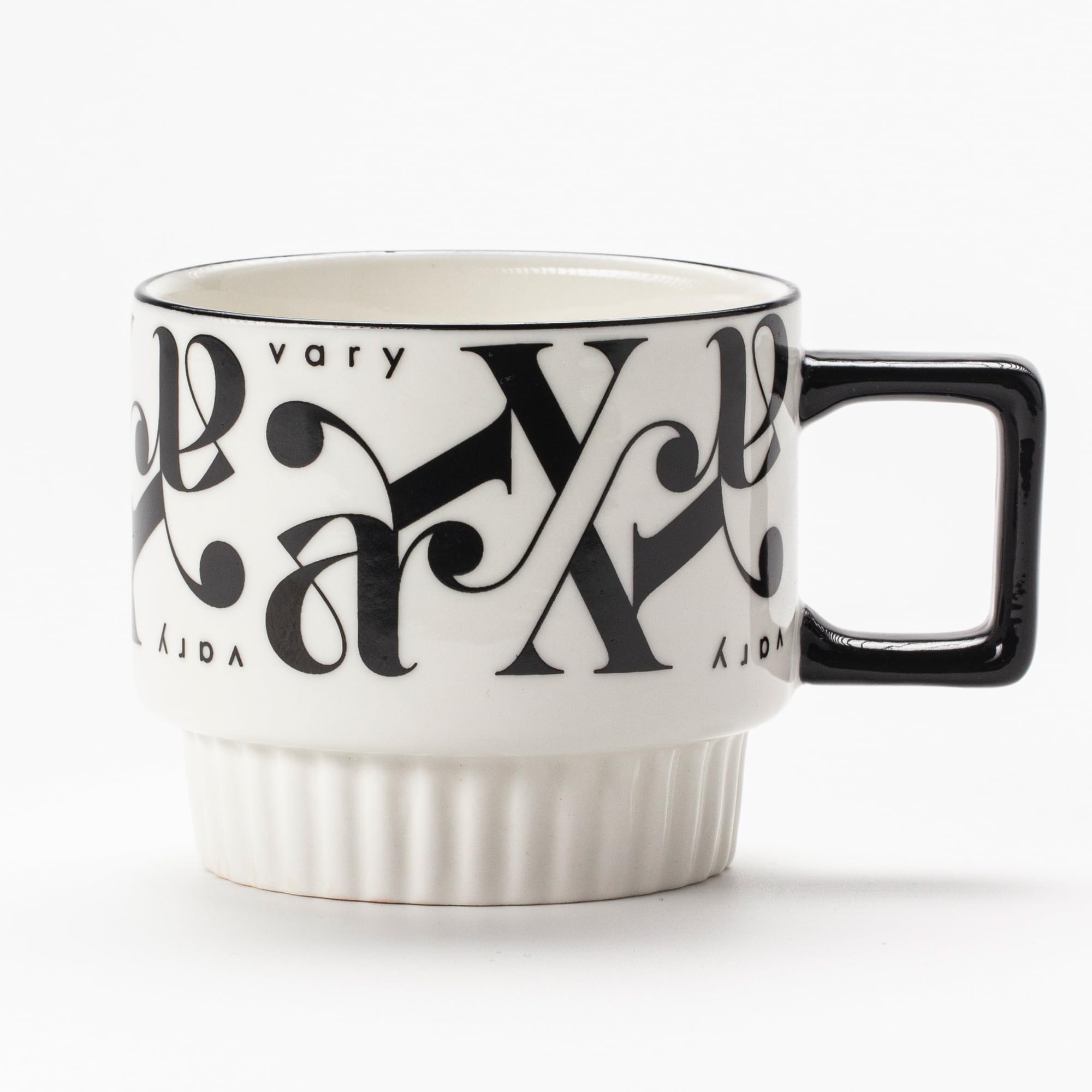 CAPACITEA Vary Coffee Ceramic Mug Black and White 320ml 12oz