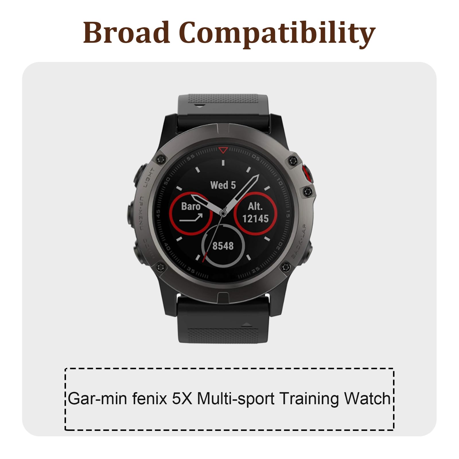 Batteria di ricambio 361-00098-00 Model ASDB542437-P1 compatibile con Gar-min Fenix 5X Running / 5X Plus Smartwatch