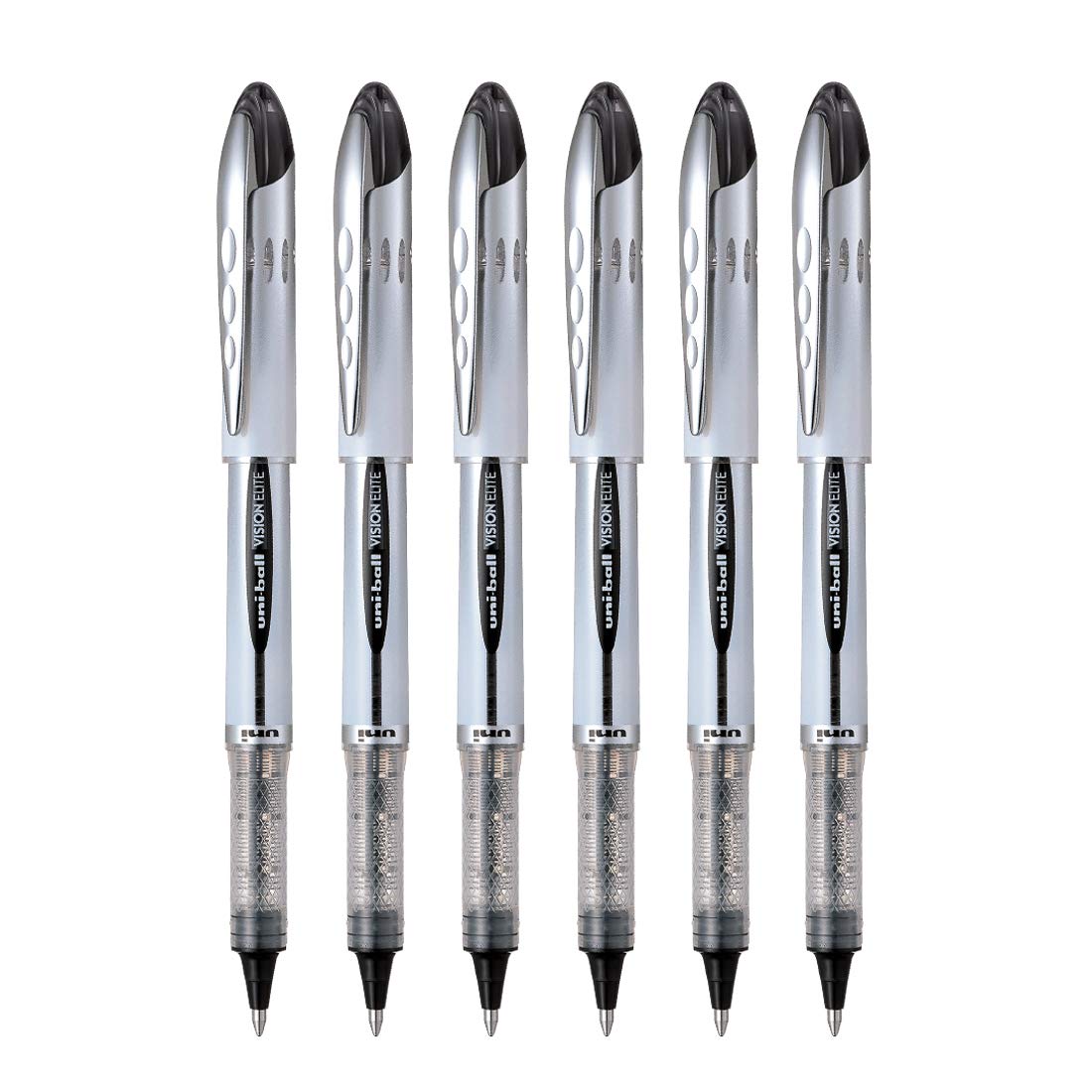 UNI-BALL Vision Elite Roller Pen Set - Pack of 6 (Black)
