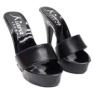 Amazon.com | Black Mule in Leather Made in Italy 4 US to 11