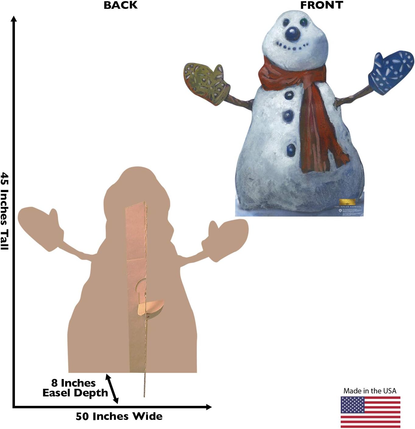 Cardboard People Polar Express Snowman Life Size Cardboard Cutout Standup - The Polar Express (2004 Film)