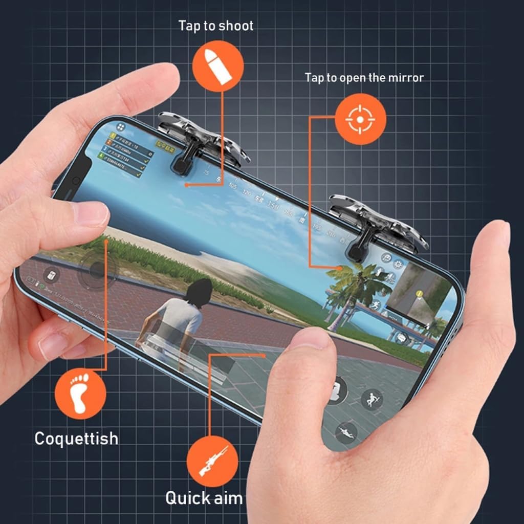Mobile Game Controller, Zero Latency Foldable Gaming Trigger, for Play Mobile Tr [video game] image 3
