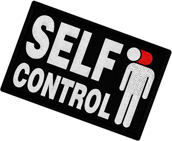 Rocking Planet Self Control Patch Embroidered Biker Badge Morale Applique Fastener Hook & Loop Emblem