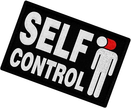 Rocking Planet Self Control Patch Embroidered Biker Badge Morale Applique Fastener Hook & Loop Emblem
