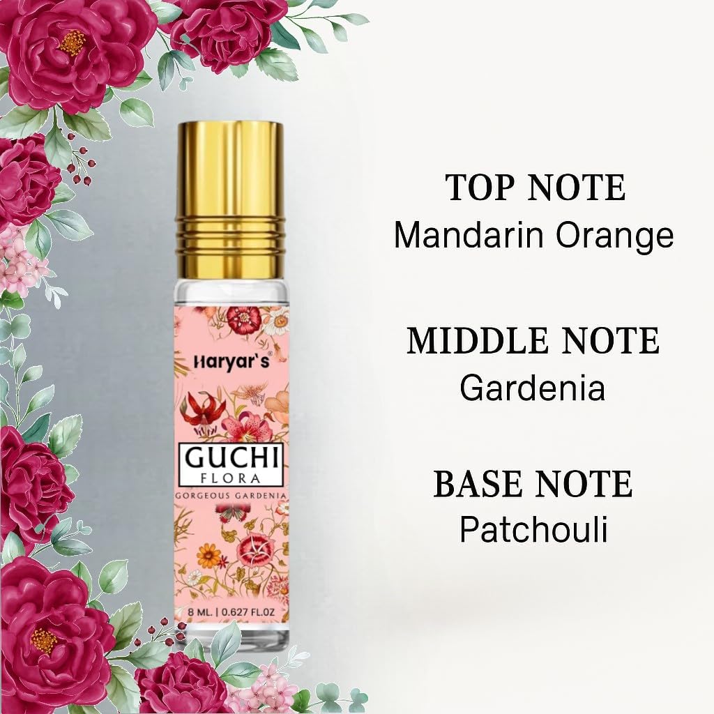 Haryar's Gucchi flora attarfor Men & Women – Luxurious Romantic Perfume with Long-Lasting Fragrance, 08ml – Sensual & Elegant Scent for Special Occasions (Gucii Flora) - Image 4 thumbnail