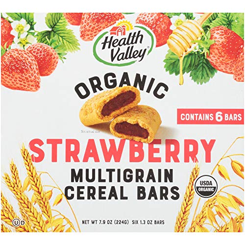 Health Valley Organic Multigrain Cereal Bars, Strawberry, 6 Count (Pack of 6)