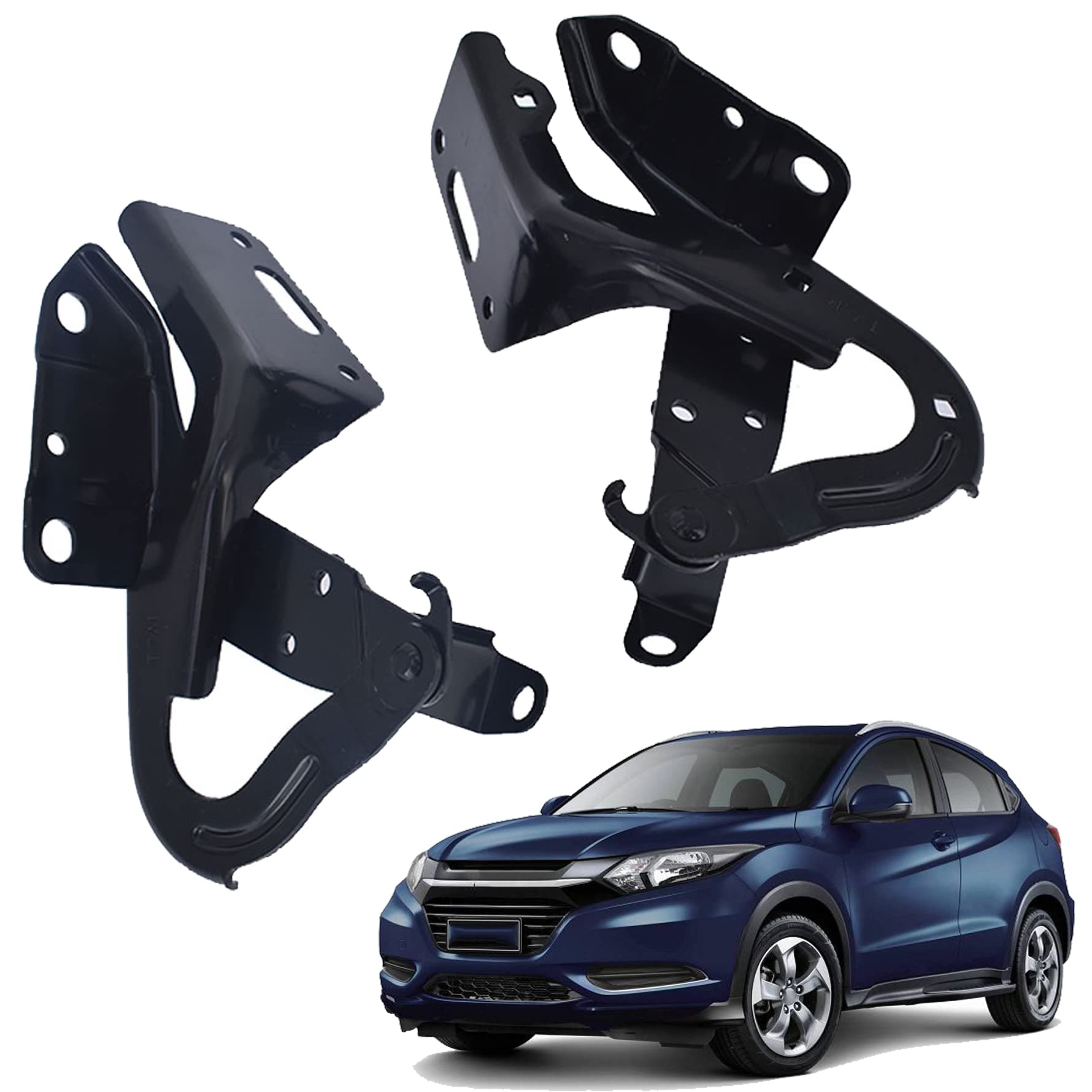 munirater Hood Hinge Set Steel Black Replacement for 2016-2021 Honda HR-V HO1236141 HO1236142 60120T7WA01ZZ 60170T7WA01ZZ