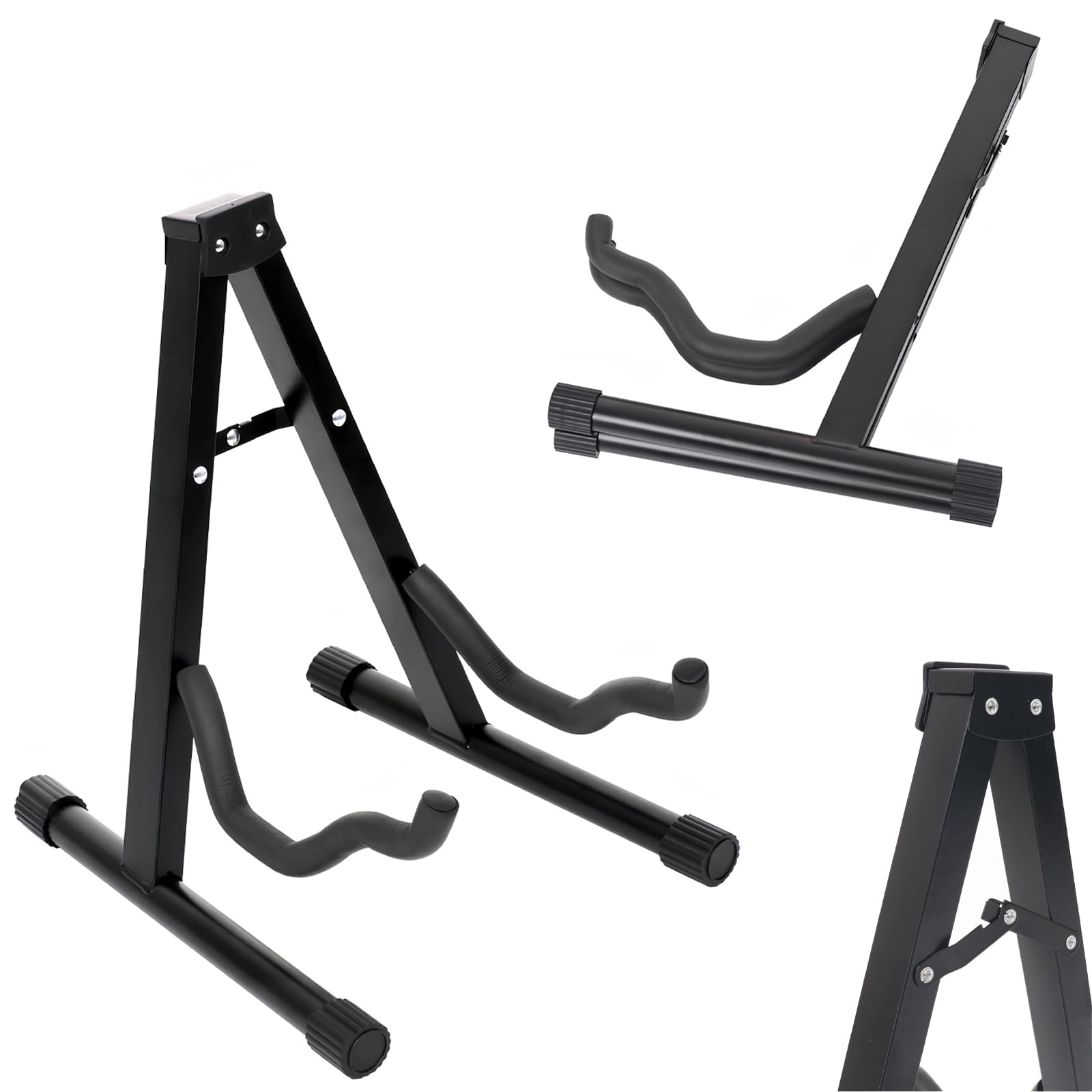 Soporte de Guitarra, Soporte de Guitarra Portátil, Soporte de Guitarra Plegable, Universal para Guitarras Acústicas, Eléctricas y Bajos