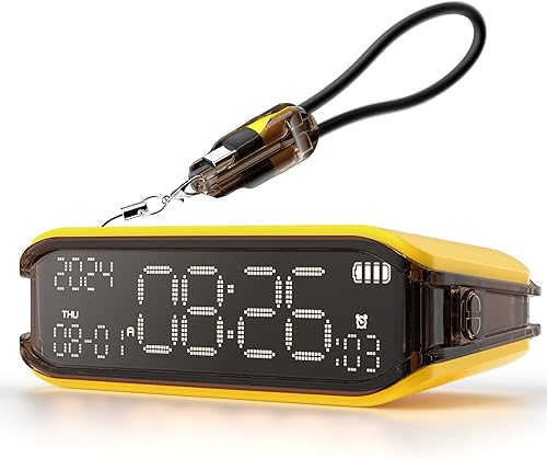 Reloj despertador digital para dormitorios, pequeño reloj despertador para mesita de noche, alarma fuerte para personas que duermen con mucha