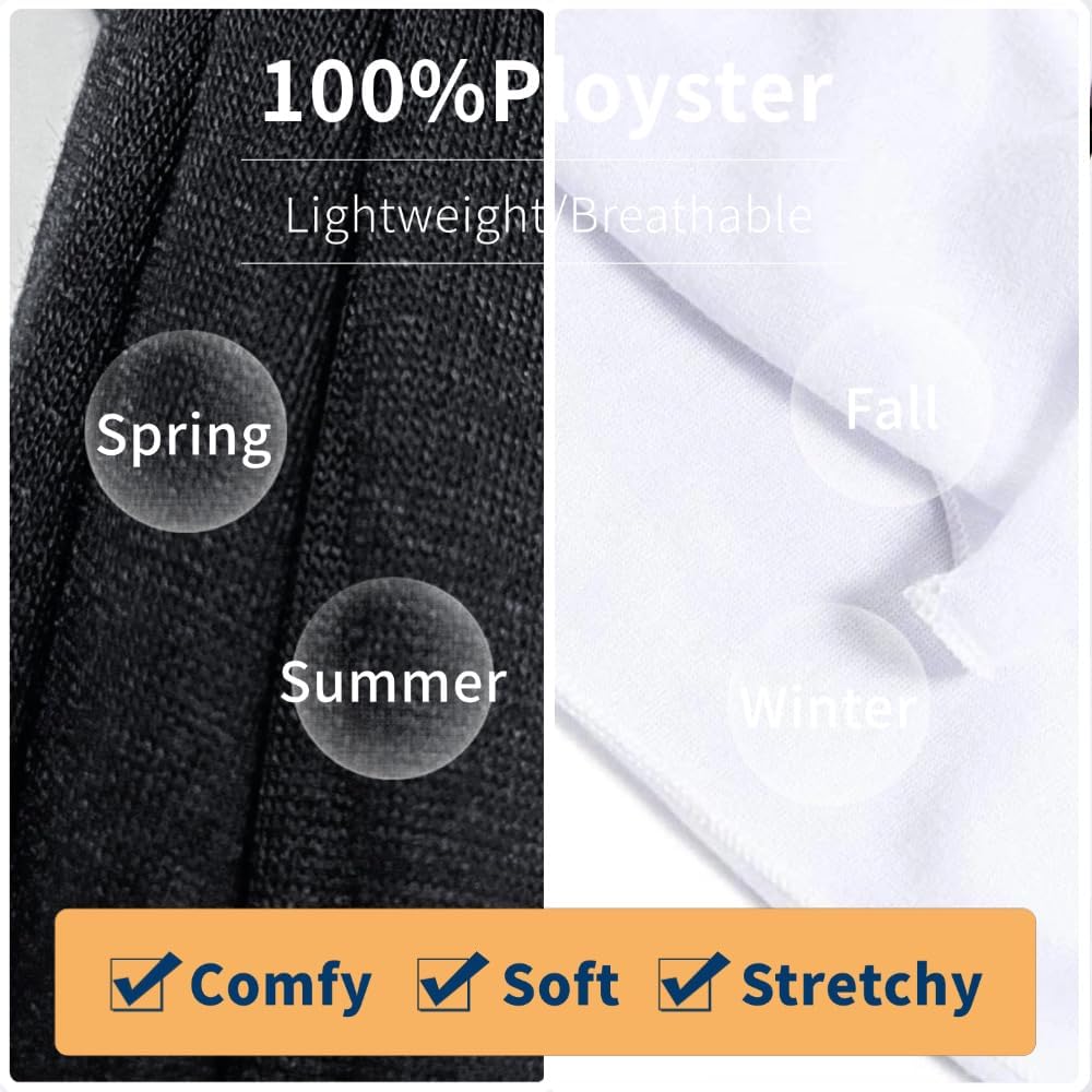 2PCS Head Wraps for Women Turban Headwraps Hair Scarves Long Large Lightweight Soft Headscarf Headband Wide Hijabs - Image 3