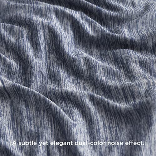 Image of Bedsure Navy Blue Cooling Blanket for Hot Sleepers - Summer Cold Throw Blanket for Bed, Arc-Chill Lightweight Summer Bedding, Cool Thin Ice Cold Cooled Throws with Rayon Derived from Bamboo, 50x70
