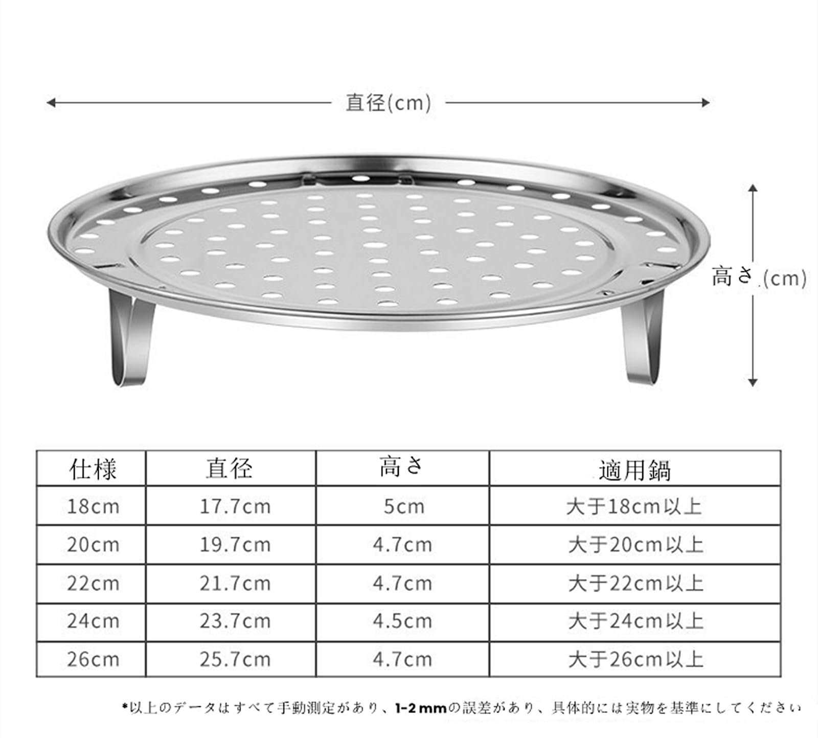 Amazon | 蒸し板 蒸し器 鍋用蒸し器 蒸しスタンド ステンレス鋼