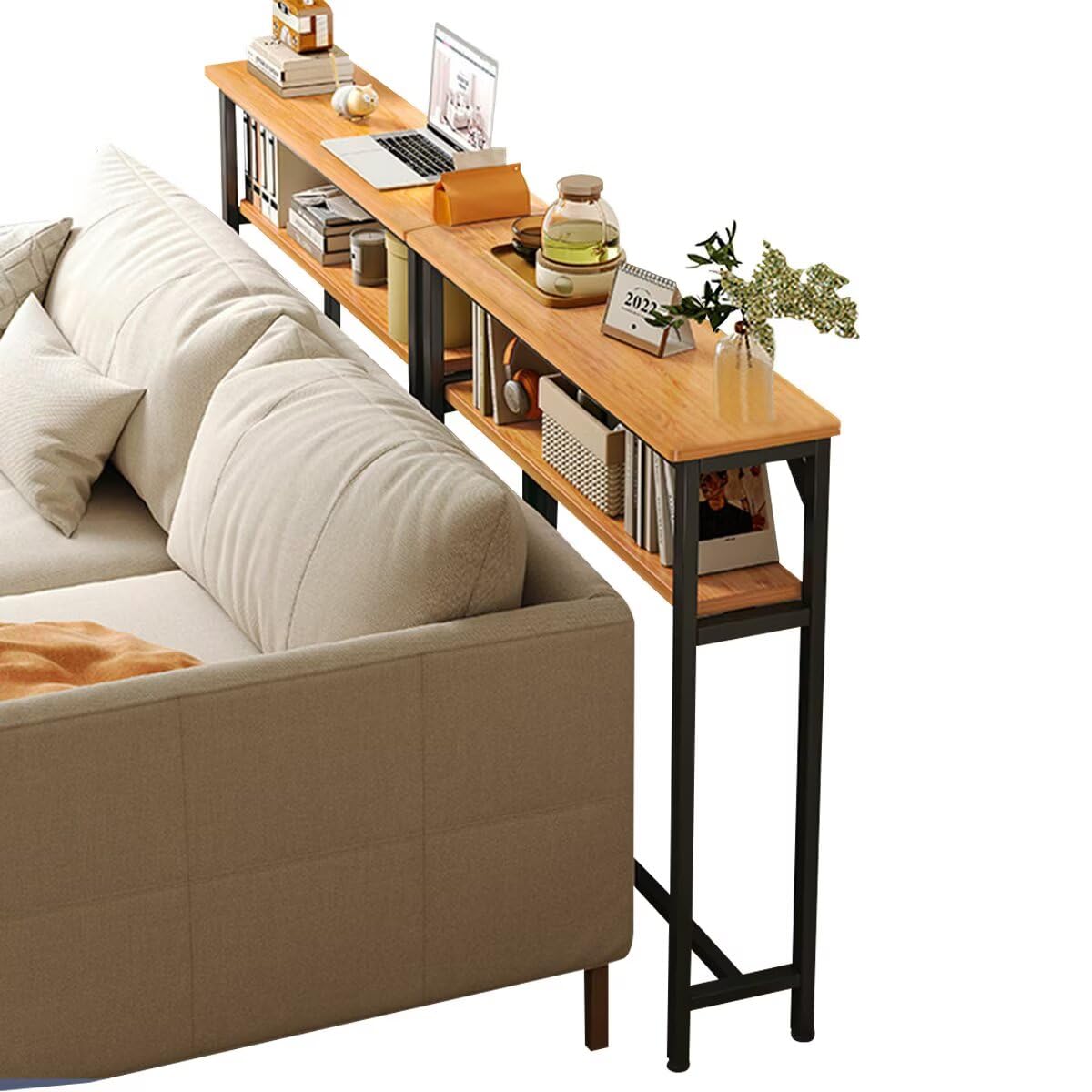 Amazon｜Rosoy玄関テーブル ソファーテーブル 2段 コンソールテーブル
