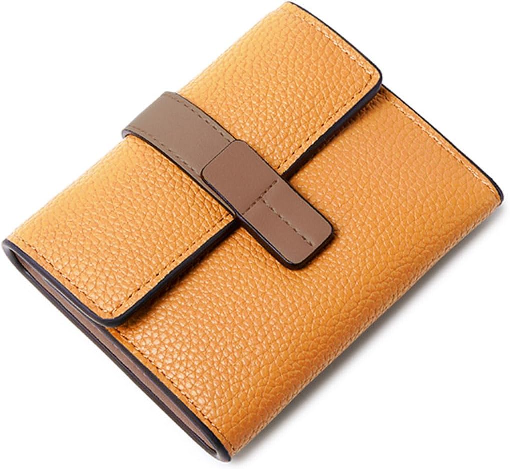 AOXONEL Small Womens Wallet Leather Wallets for Women Rfid Ladies Wallets Trifold Wallet Compact Thin with Card Slots and Zipper Coin Pocket (Yellow) - Image 3