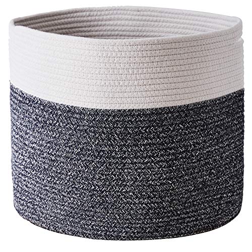 COMEMORY Large Storage Cotton Rope Basket Woven Baby Laundry Basket Storage Bin