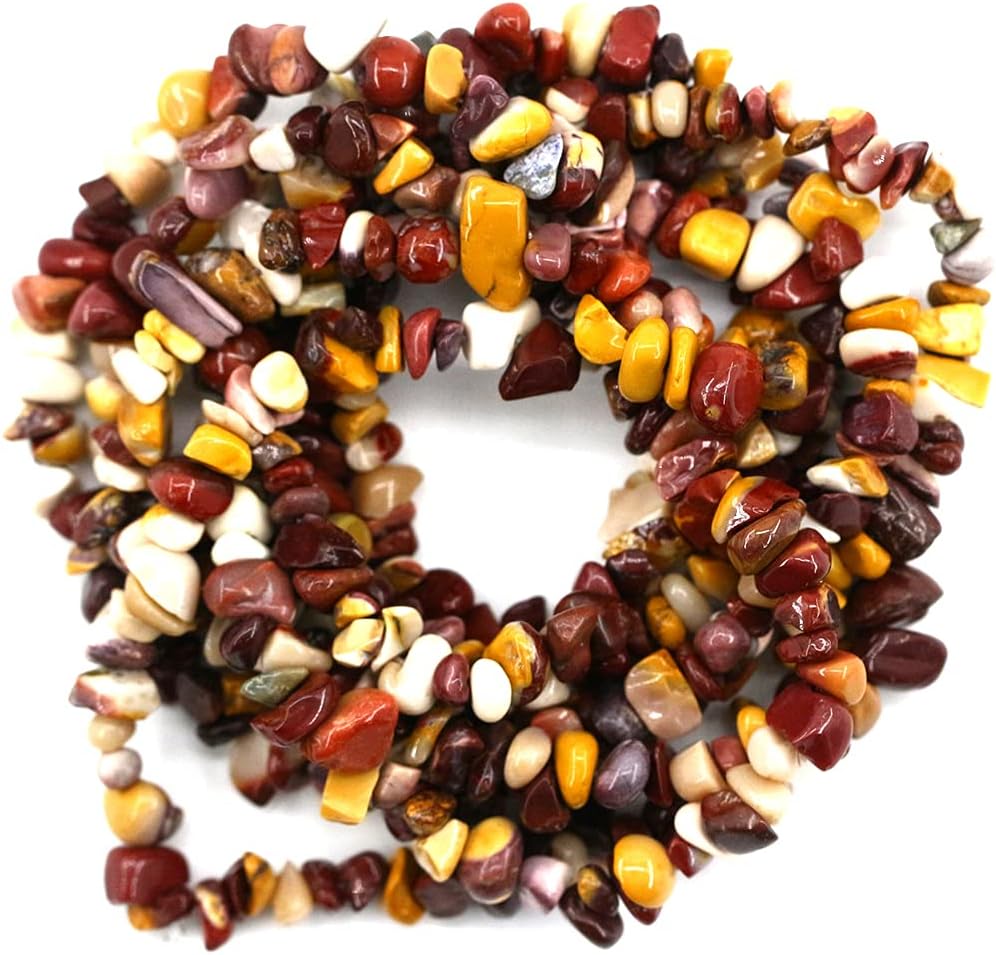 260pcs Natural Mookaite Jasper Crystal Beads Chips 5mm to 8mm Irregular Gemstone Beads with Holes DIY for Bracelet Necklace Earrings Jewellery Making Craft 32 inch - Image 3