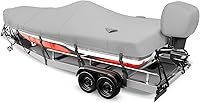 Vista 7 de Funda para Barco de 16-18 pies, Funda para Barco Bass 1200D, Fundas para Barco Resistentes e Impermeables con Funda para Motor y Kits de Drenaje