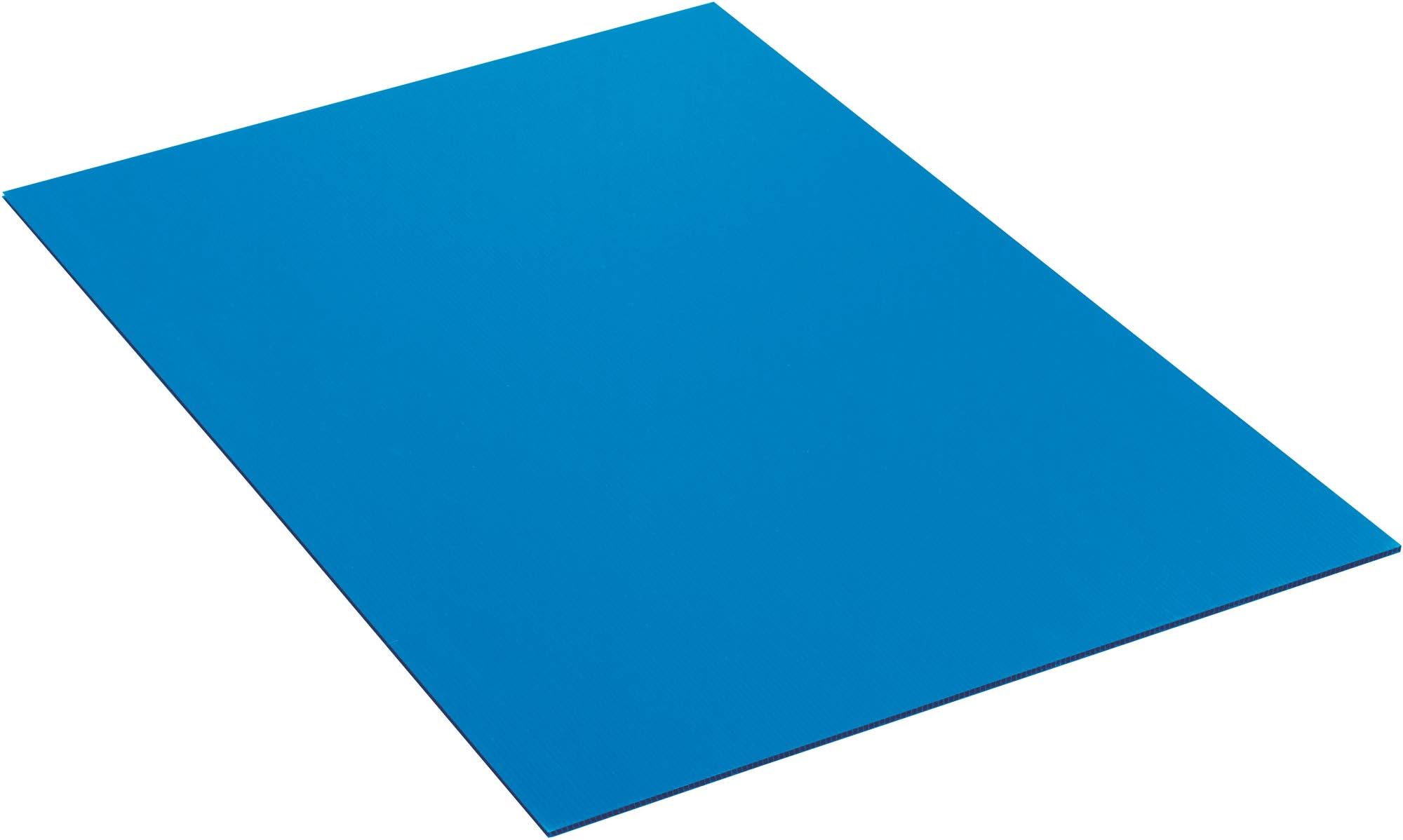 Plastic Corrugated Sheets, 48" x 48", Blue, 10/Bundle