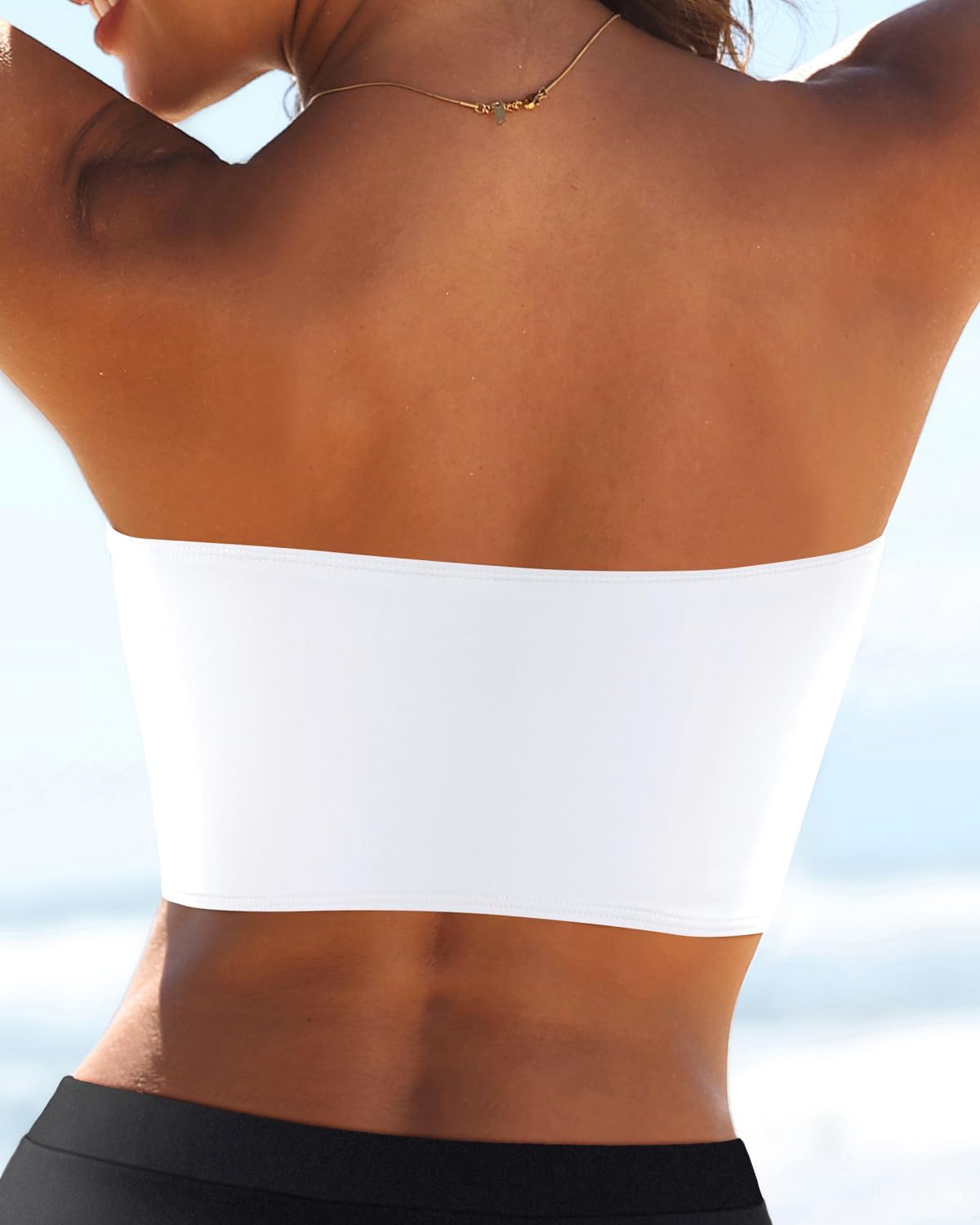 Bandeau Bikini Tops for Women - Strapless Swim Top Bathing Suit Tube Swimsuit Tops - Image 4