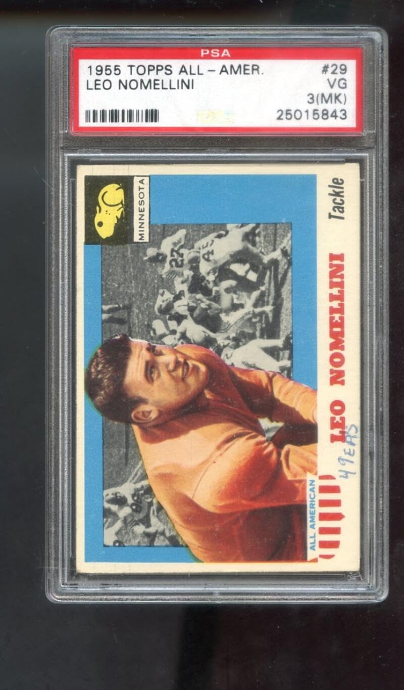 1955 Topps All-American #29 Leo Nomellini PSA 3 (MK) Graded Football Card Minnesota