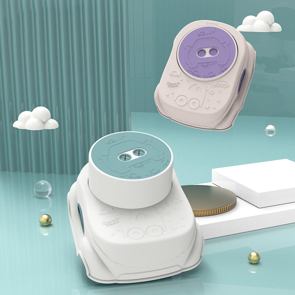 Sgabello con scaletta in plastica a 2 gradini per bambini, sgabello doppio per bambini per vasino, cucina, bagno, sgabello per WC con strisce antiscivolo per la sicurezza, impilabile, gradino largo
