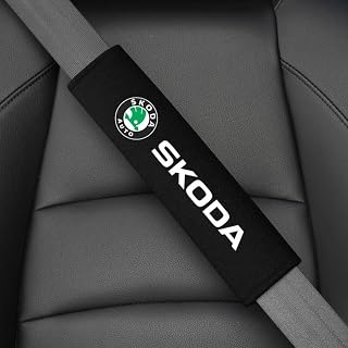 Car Seat Belt Cover, Car Seat Belt Pad Cover, Shoulder Belt Cover, Seat Belt Pad, Seat Belt Cover, Car Accessory, 2-Pack, Suitable for Skoda New Superb, Yeti, Xindong, Fabia, Kodiaq GT,Grey