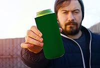 Vista 5 de Neopreno en blanco de 16 oz. Can Coolie (paquete de 2, negro)