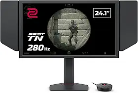 BenQ Monitor de jogos ZOWIE XL2540X+ 24.1 280Hz para eSports, 1080p, nova configuração Fast TN, XL para compartilhar, ajuste de altura alimentado por design de rolamento de nível industrial