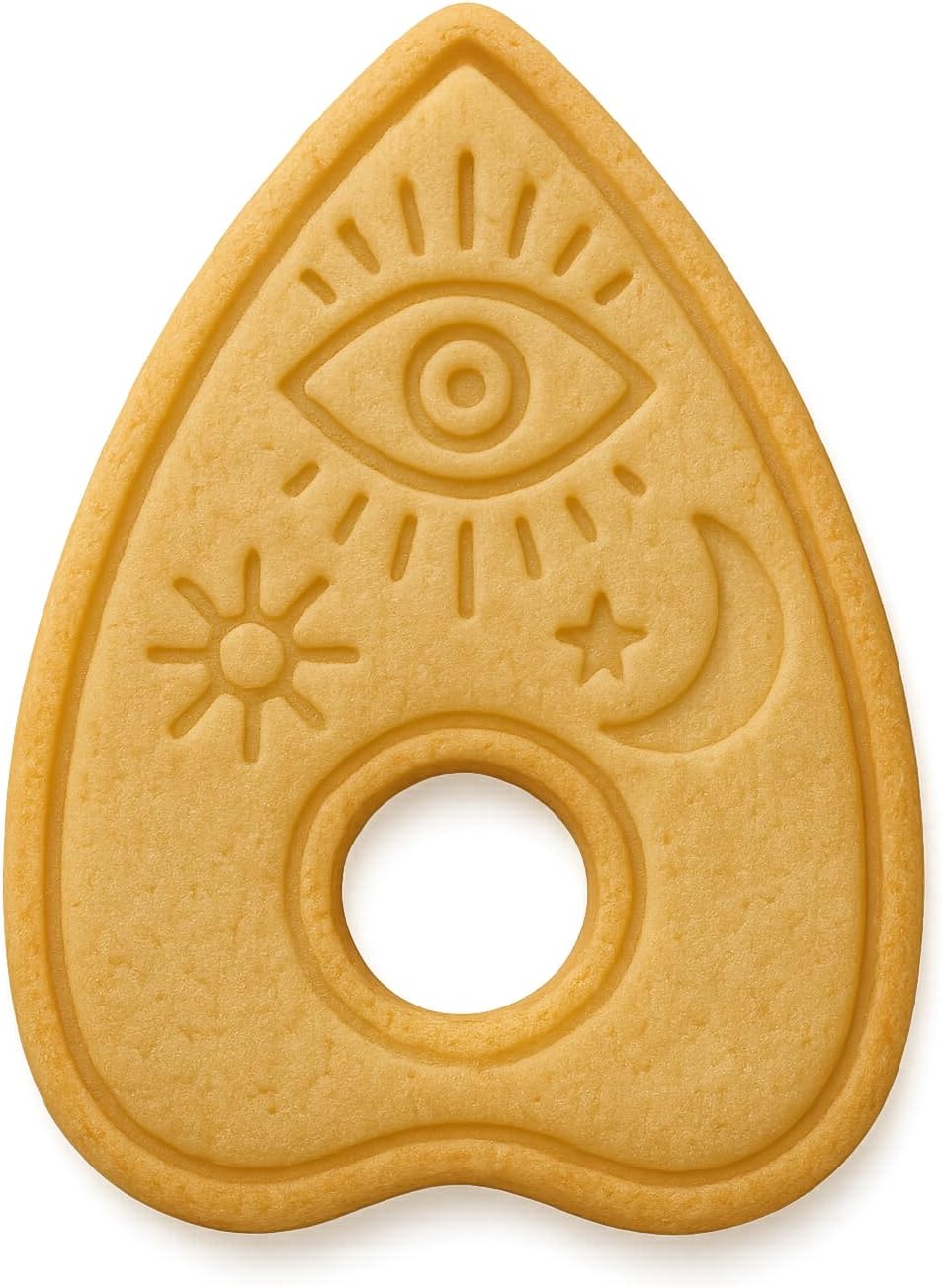 Mighty Gadget Planchette with Evil Eye Cookie Cutter & Stamp - 4x2.5" Mysterious Design for Occult Baking (Random Color)