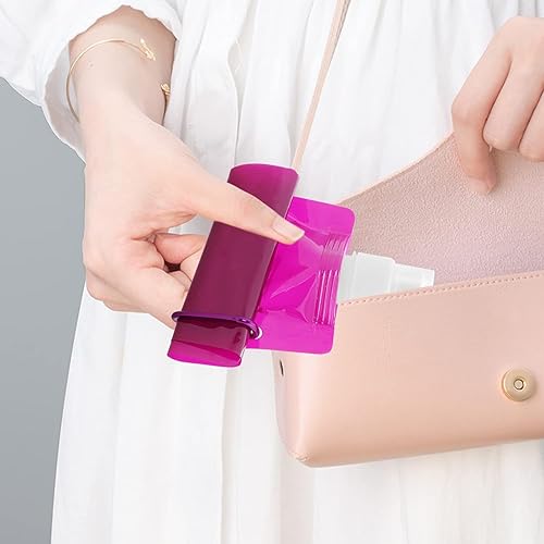 Miniatura 6 de 10 botellas de agua plegables plegables de 16.2 fl oz, a prueba de fugas con mosquetón, sin BPA, bolsas reutilizables para viajes, gimnasio,