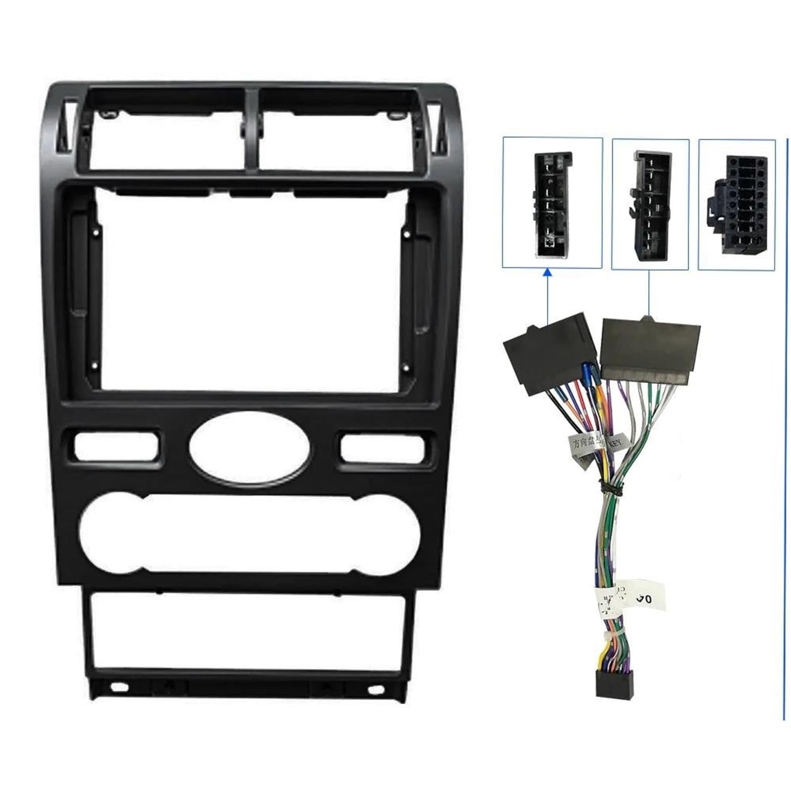 Genérico Marco de Radio de Coche Fascia Radio Android 2 DIN 9 Pulgadas para Mondeo 3th 2004-2007 Kit Especial Marco Panel Reacondicionamiento Panel DVD Panel Salpicadero