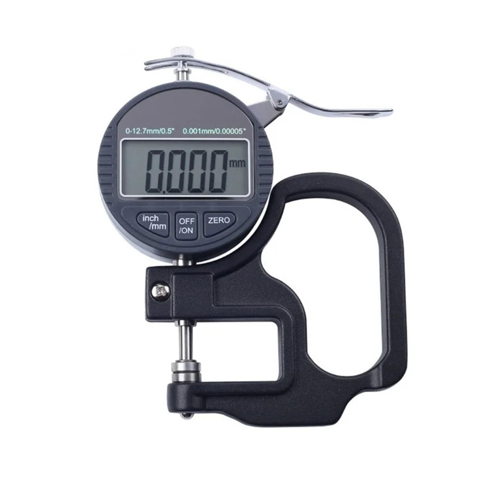 Calibrador digital de cabeza plana de 0 a 25 mm, medidor de espesor, micrómetro digital de porcentaje, for película, cable, cuero, papel, herramientas de medición Alta Sensibilidad(0-25mmx0.001mm)