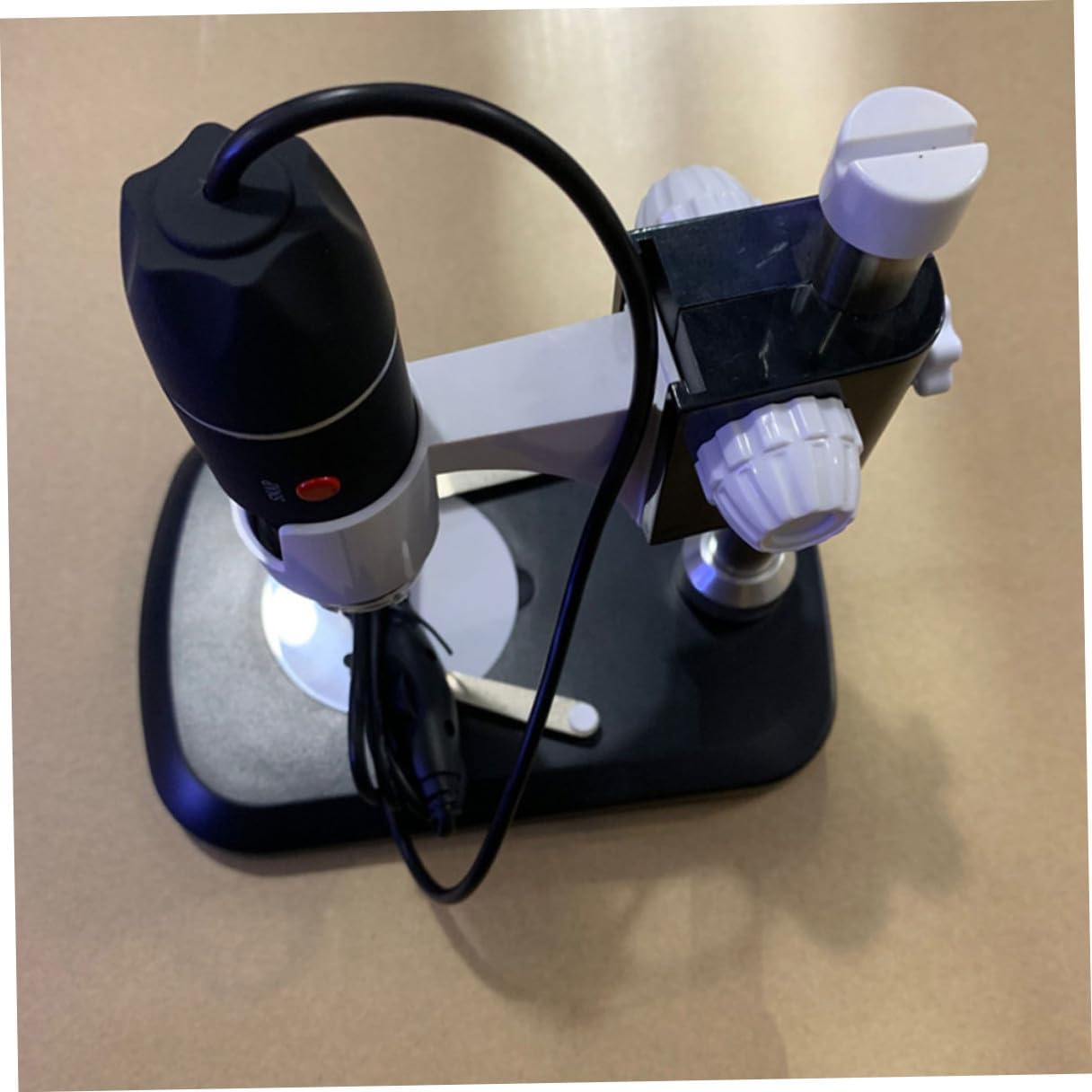 DOITOOL Portable Electron Microscope Digital Loupe with LED Light for Jewelry Stamp Circuit Board Inspection and Teaching Versatile Detecting Device in Black