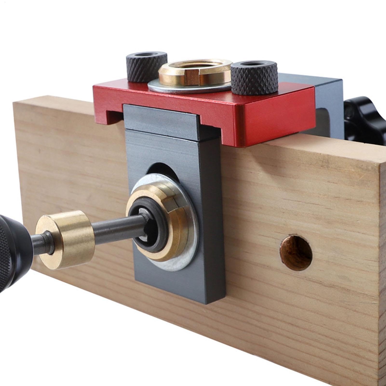 Jig de tinas para carpintería, Kit de plantilla de dowel Juego de | Guía de perforación profesional de herramientas eléctricas Jigs de accesorios para carpinterí