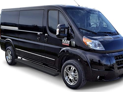 Miniatura 2 de APS Estribos negros prémium de 6 pulgadas compatibles con Ram ProMaster de 118 pulgadas distancia entre ejes 14-23