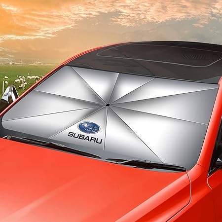 Amazon Yurong スバル サンシェード フロントガラス 断熱シート Wrx Sti レガシィ フォレスター レヴォーグ エクシーガ 紫外線対策 Uvカット折り畳み式 傘式 収納ポーチ付き ロゴカスタム 並行輸入品 スバル 125 65cm サンシェード 車 バイク