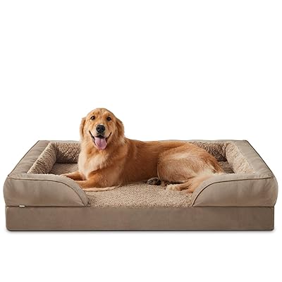 INVENHO Orthopedic Dog Beds Large Sized, XL Washable Dog Sofa with Egg-Crate Foam, Waterproof Lining and Non-Skid Bottom
