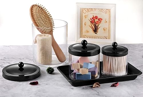 Miniatura 75 de SheeChung Bandeja de tocador acrílica, paquete de 2, transparente, 9.65 x 4.5 x 0.79 pulgadas, bandeja Catchall, dispensador de bandeja