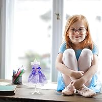 Vista 7 de STOBOK Maniquí de forma de vestido, 8 piezas, formas de vestido de muñeca, pequeños maniquíes, modelos, muñecas, soporte de exhibición de ropa