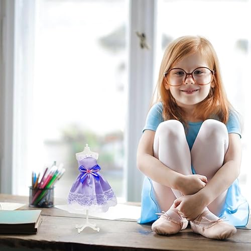 Miniatura 7 de STOBOK Maniquí de forma de vestido, 8 piezas, formas de vestido de muñeca, modelos de maniquíes pequeños, muñecos estadounidenses, muñecos para