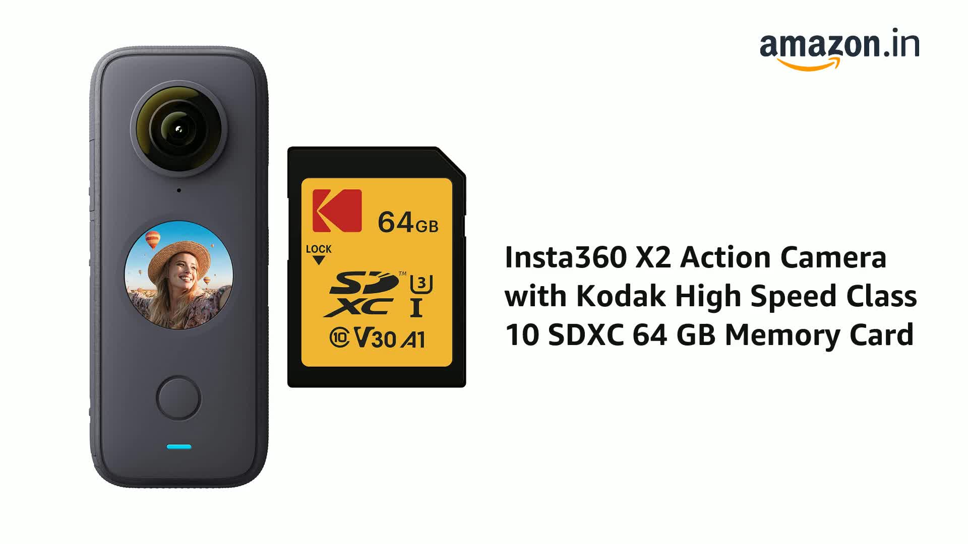 insta360 ONE X2 5.7K Waterproof Action Camera, FlowState